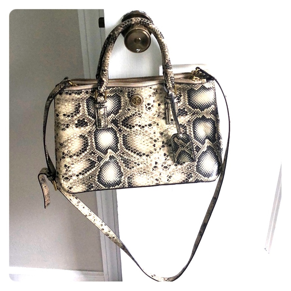 Tory Burch snakeskin tote